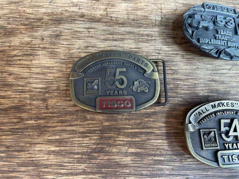 (5) TISCO Belt Buckles