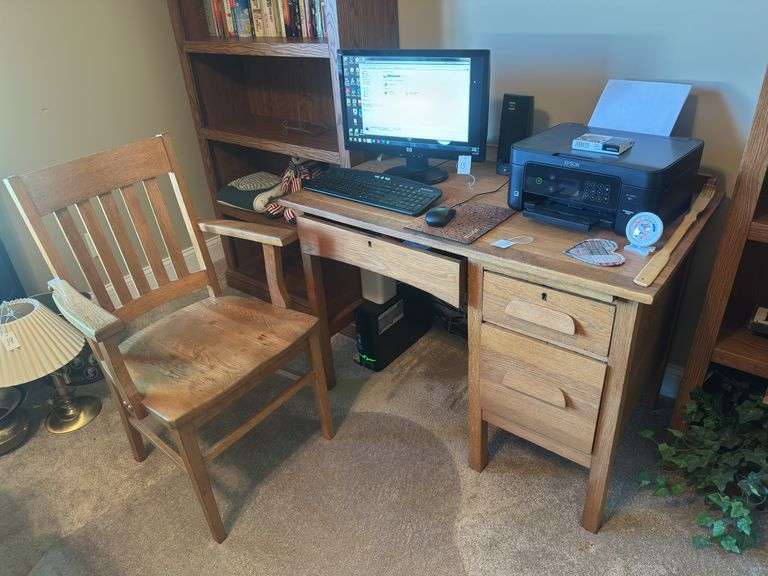 Solid Desk with Matching Chair image