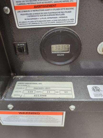 Nikro HEPA Filtered System - PA2005-002 - 3036 hrs