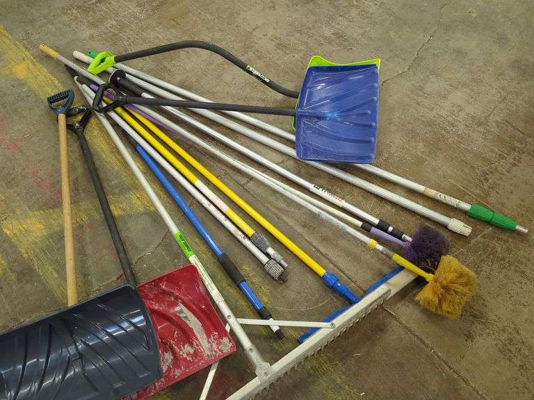 Assorted Shovels and Lawn Tools