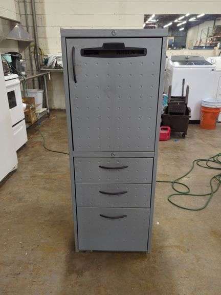4 Ft Rolling Cabinet with Building Material Contents image