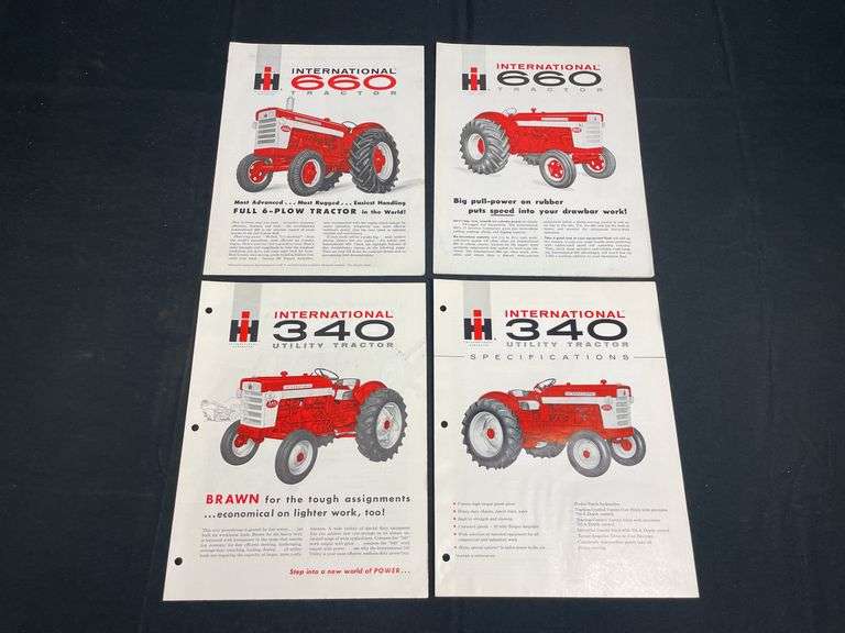 (4) IH 340 + 660 Tractor Sales Literature image