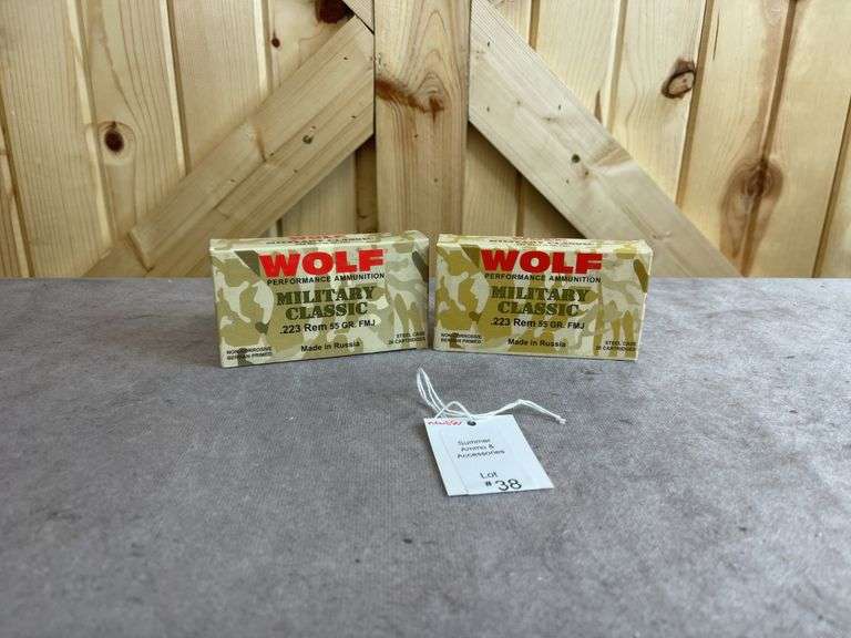 2 Boxes Wolf Military Classic 55 Gr. FMJ  .223 image