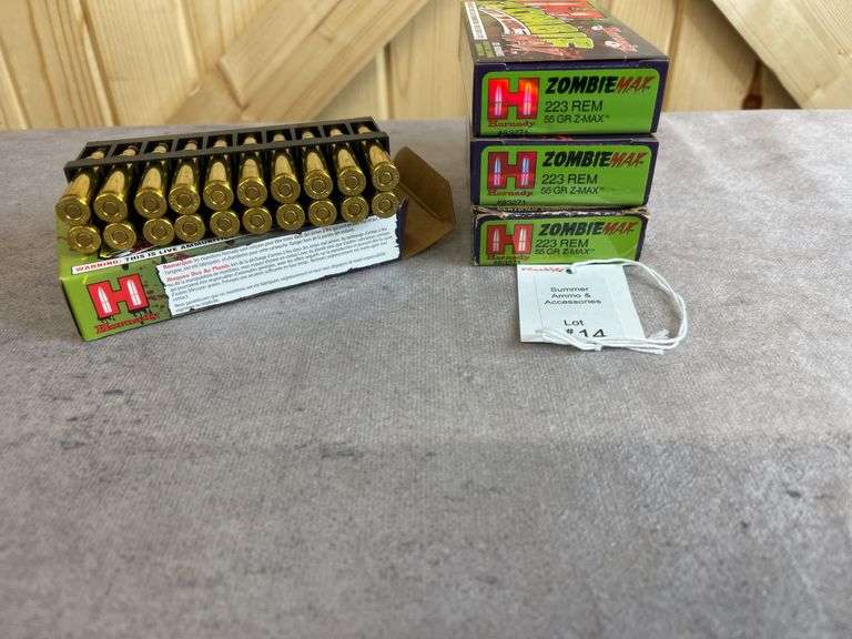 Rare! 4 Boxes Hornady ZombieMax 55-Gr. ZMax  .223 Rem