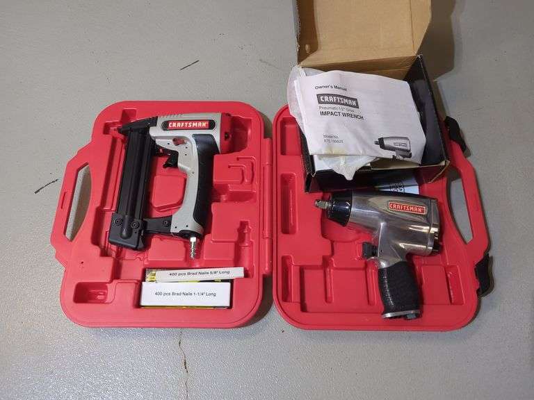 Pneumatic Craftsman Brad Nailer and Impact Wrench image