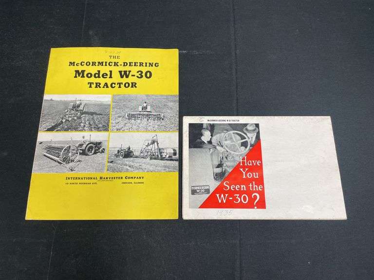 (2) McCormick-Deering W-30 Tractor Sales Literature image