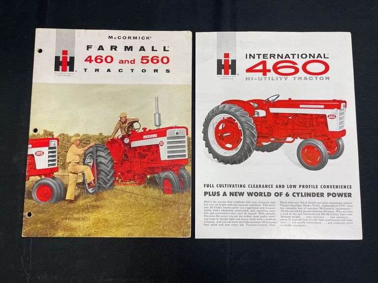 (2) IH Farmall 460 + 560 Tractor Sales Literature image