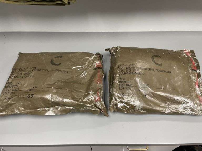 (2)-NOS 1984 US Camo Chemical Protective Suits