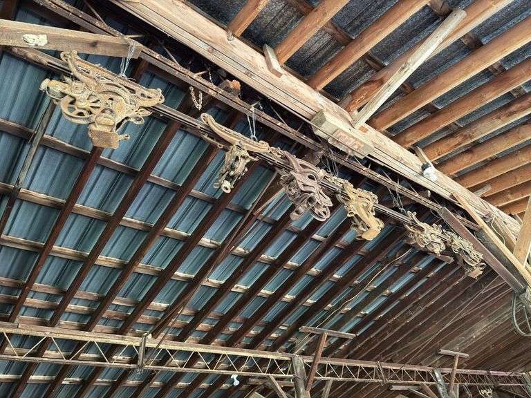 Hay Trollies - Hanging in Tractor Barn image