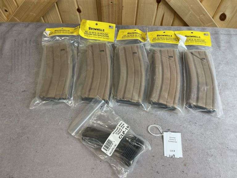 5 Brownell's .223 Magazines & 1 Hi-Point .380/9mm Magazine image