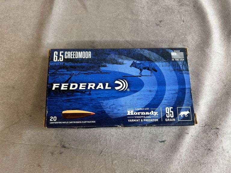One Box Federal  95 Gr. V-Max 6.5 Creedmoor image