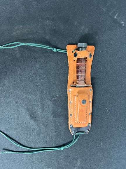 Japan Marked Jet Pilots Knife w/Scabbard and Stone image