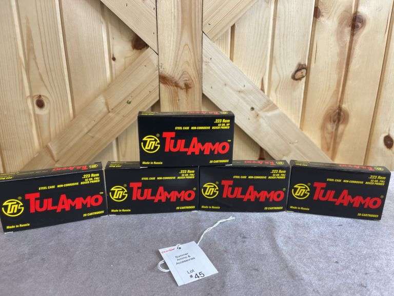 5 Boxes TulAmmo 55 & 62 Gr. FMJ & HP  .223 Rem image
