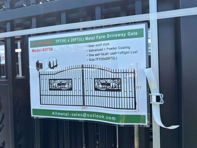Metal Farm Driveway Gate 7 X 20 Ft 2 Pieces