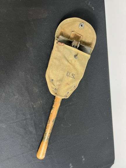 US Ames M-1943 Folding Shovel w/Canvas Carrier image