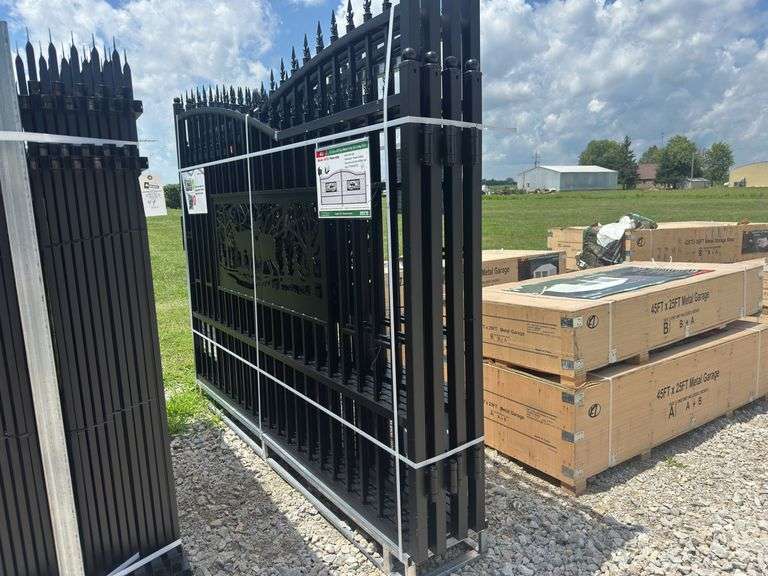 Metal Farm Driveway Gate 7 X 20 Ft 2 Pieces