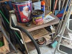 2 Metal Shelves + Contents