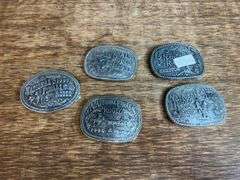 (5) Hesston Rodeo Belt Buckles