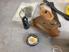 Misc Assortment  Firearm Cleaning Items Plus Sunglasses with Multiple Colored Interchangable Lenses & Case