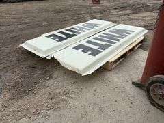 (2) White Signs