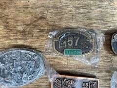 (5) TISCO Belt Buckles