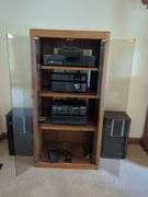 Vintage Pioneer Complete Audio System Lot - Receiver/TurnTable/CD/Tape/Tuner and Speakers with Cabinet