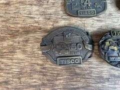 (5) TISCO Belt Buckles