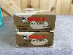 14 Boxes Silver Bear & Brown Bear, Hornady & Wolf  9mm Makarov  & Misc