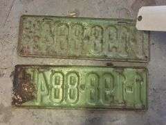 (2) 1931 License Plates