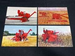 (4) IH Combine Postcards