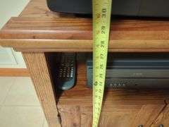 TV Cabinet, Side Table and Lamp Lot
