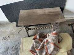 Vintage Sewing Machine Table & Bench