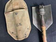 US Ames M-1943 Folding Shovel w/Canvas Carrier