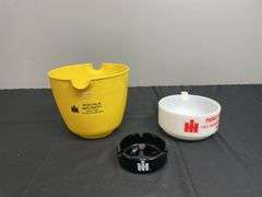 (3) IH Ashtray, Mug, Pitcher