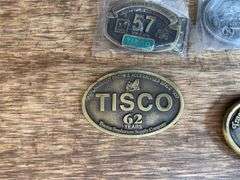 (6) TISCO Belt Buckles