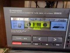 Vintage Pioneer Complete Audio System Lot - Receiver/TurnTable/CD/Tape/Tuner and Speakers with Cabinet