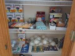 Closet Contents - Candles/Pillows/Lightbulbs