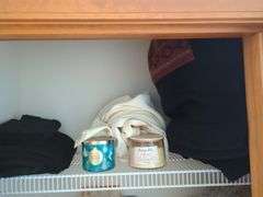 Closet Contents - Candles/Pillows/Lightbulbs