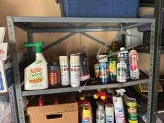 2 Metal Shelves + Contents