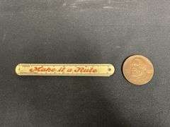 (2) 1931 Centennial of the Reaper Coin + 1909 Ruler