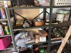 2 Metal Shelves + Contents