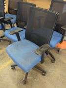 (5) Office Chairs - Blue/Black