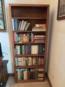 Bookshelf and Contents (Assorted Paperback and Hardbound Books) 72” T x 30” W