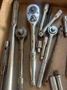 Assorted 1/4", 3/8", and 1/2" Ratchets & Extensions