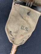 US Ames M-1943 Folding Shovel w/Canvas Carrier