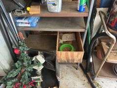 2 Metal Shelves + Contents