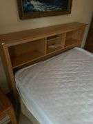 Bed Frame/Headboard/Bench and contents - Headboard is 66” W