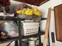 2 Metal Shelves + Contents