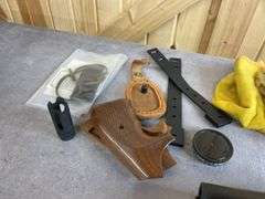 Misc Assortment  Firearm Cleaning Items Plus Sunglasses with Multiple Colored Interchangable Lenses & Case