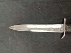 Chromed US Blade Marked Utica M3 Trench Knife w/M8 Scabbard